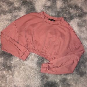 PINK CROPPED SWEATER